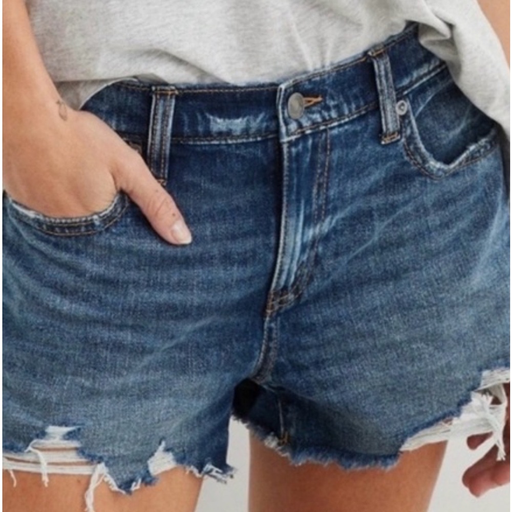 Aerie Distressed Daydream Denim Shorts